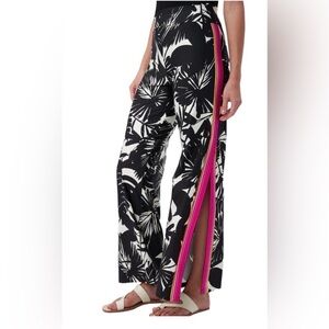 NWT - Trina Turk Women's Swim Lennox Palm Slit Wide Leg Cover Up Pants
